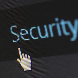 Musmarkör som klickar på Security