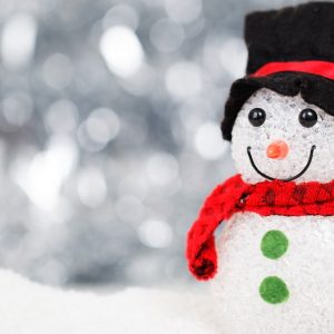 Snögubbe i snö