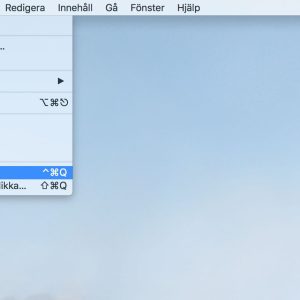 Kortkommando för att låsa Mac OS High Sierra.