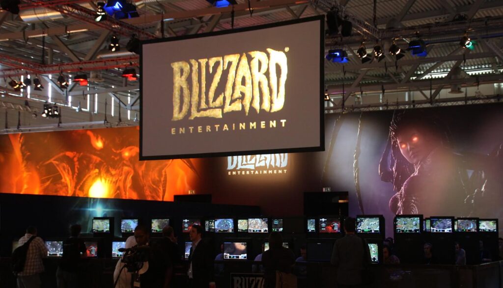 Blizzards logotyp på LAN-party