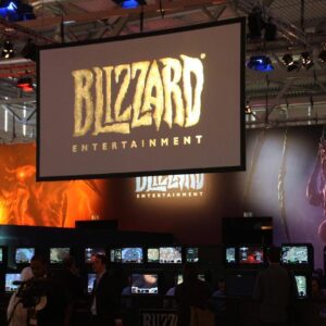 Blizzards logotyp på LAN-party