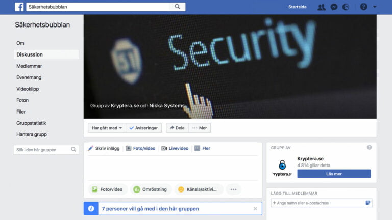 Säkerhetsbubblan på Facebook