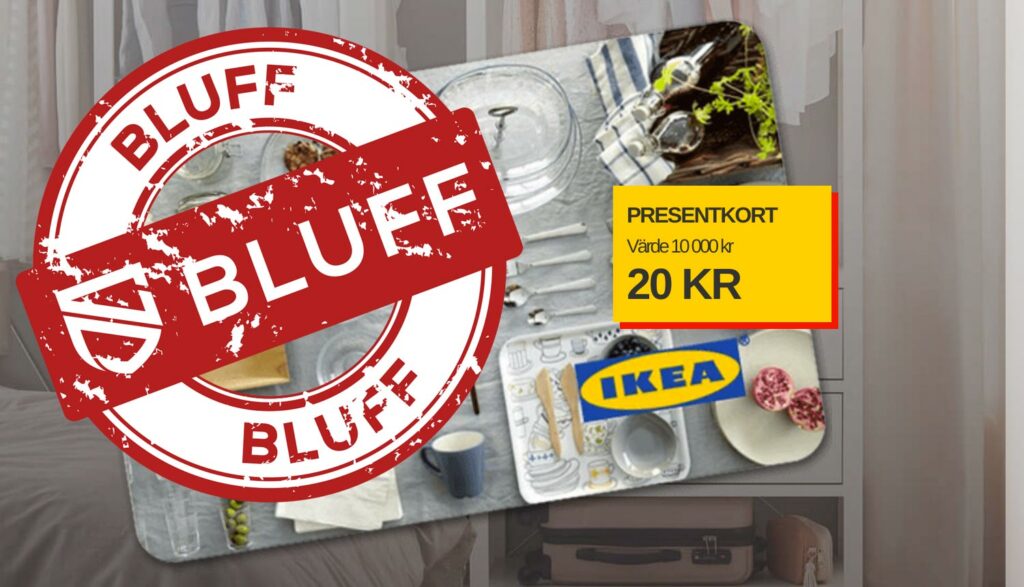 Blufftävling för Ikea-presentkort