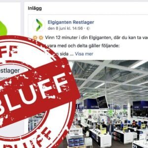 Fejksida om Elgiganten på Facebook