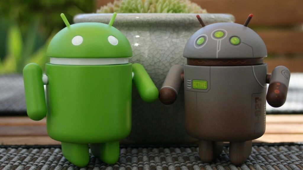 Två Android-maskotar