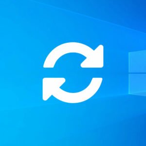Uppdateringsikon på Windows-bakgrund