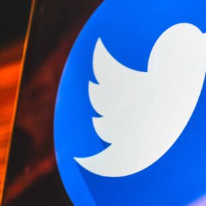 Twitter-logotypen på skärm