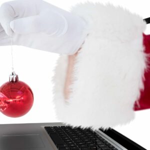 Jultome sträcker sig genom datorskärm