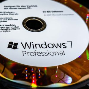 Windows 7-skiva i DVD-läsare