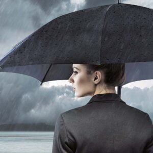 Affärskvinna under paraply (Umbrella)