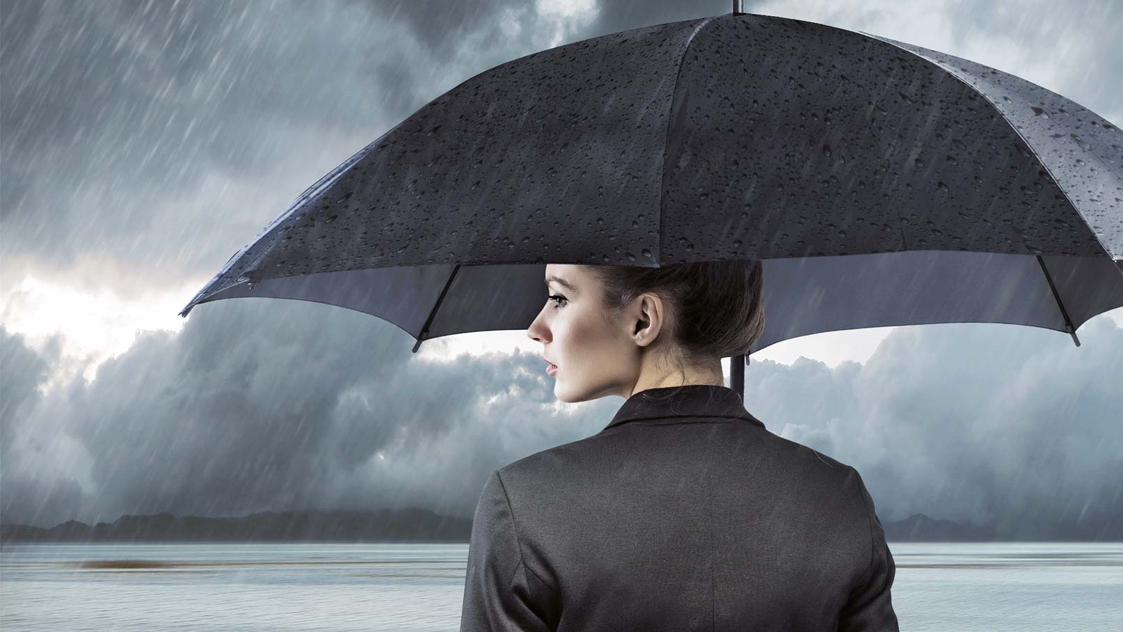 Affärskvinna under paraply (Umbrella)