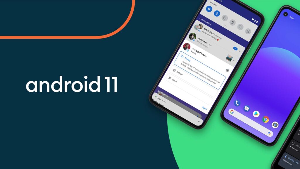 Mobiler med Android 11