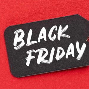 Lapp med texten Black Friday