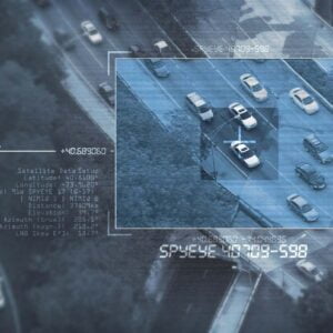 Övervakningsbild ur typisk spionfilm
