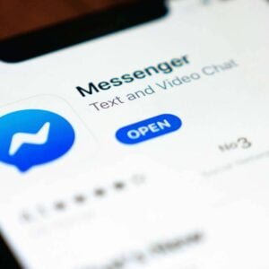 Facebook Messenger på Iphone X.