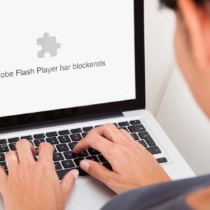 Flash Player är blockerat på bärbar dator.