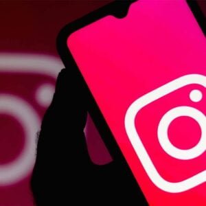 Android-mobil med Instagram