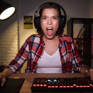 Gamer med arg min
