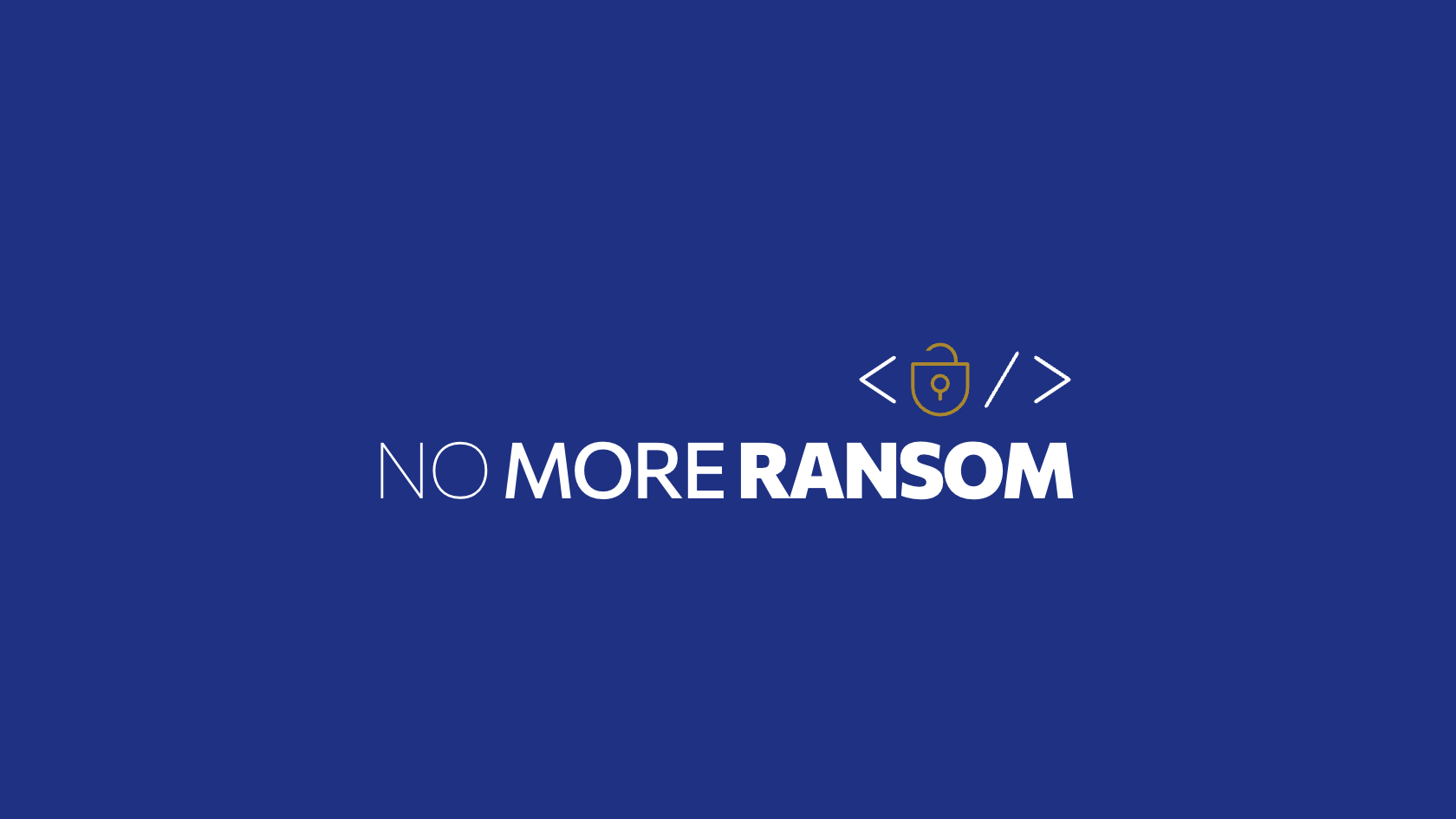 No more ransoms nya logotyp