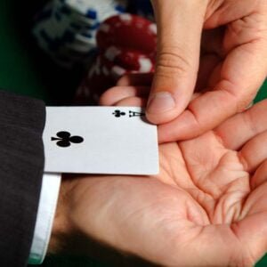 Pokerspelare som fulspelar.