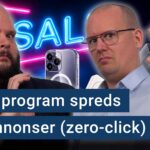 Peter Esse och Karl Emil Nikka står framför en annonsliknande bakgrund. Texten ”spionprogram spreds via annonser (zero-click)” är stämplad ovanpå bilden.